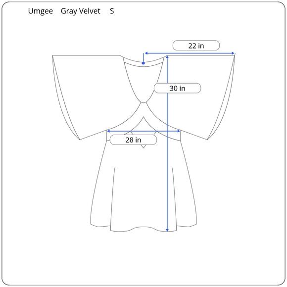 Umgee Velvet Embroidered Cold Shoulder Top Women's S Boho Fairy‎ Lightweight - Picture 8 of 8